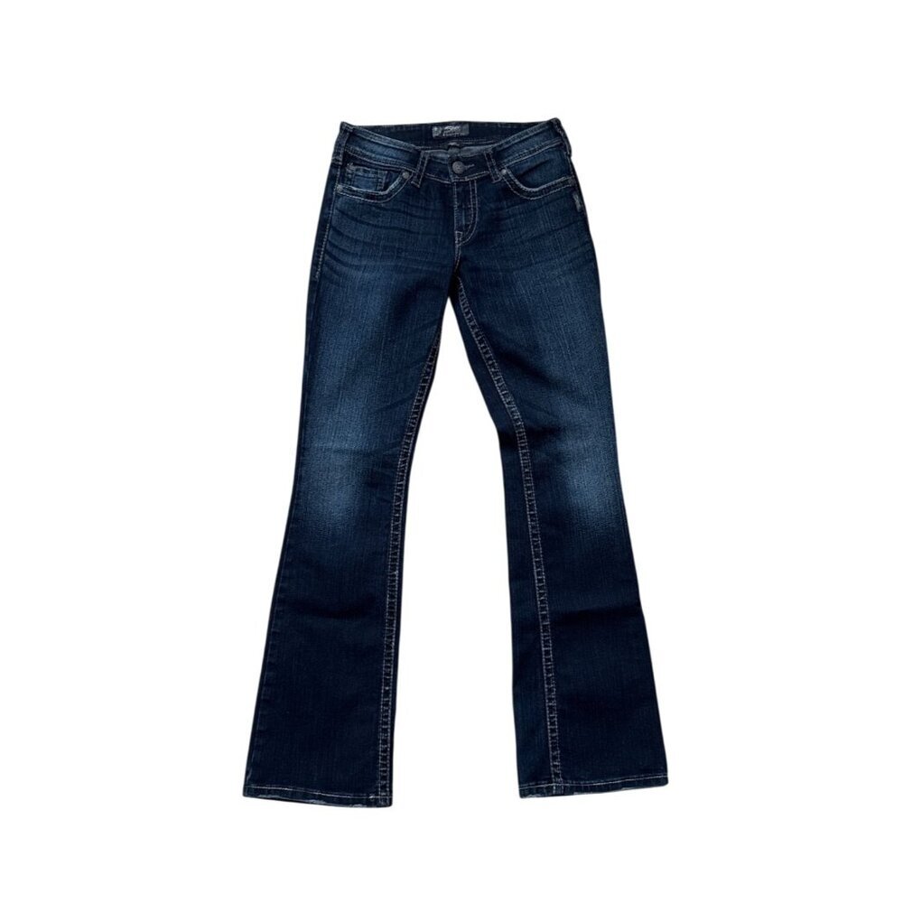 Silver Jeans Co Womens Suki Surplus Bootcut Jeans W29L34 Dark Wash Denim